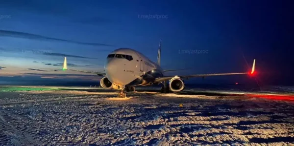🖼 Самолёт авиакомпании «Нордстар» выкатился за пределы взлётно-посадочной полос…